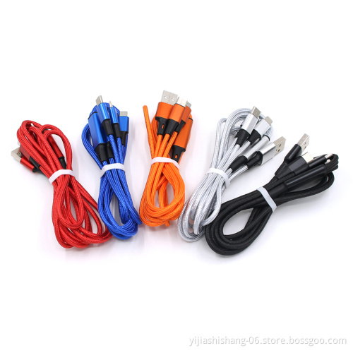 Yijiashishang Nylon Braided Micro USB Cable 1.2m Data Sync USB Charger Cable For Samsung HTC universal through technology usb cable